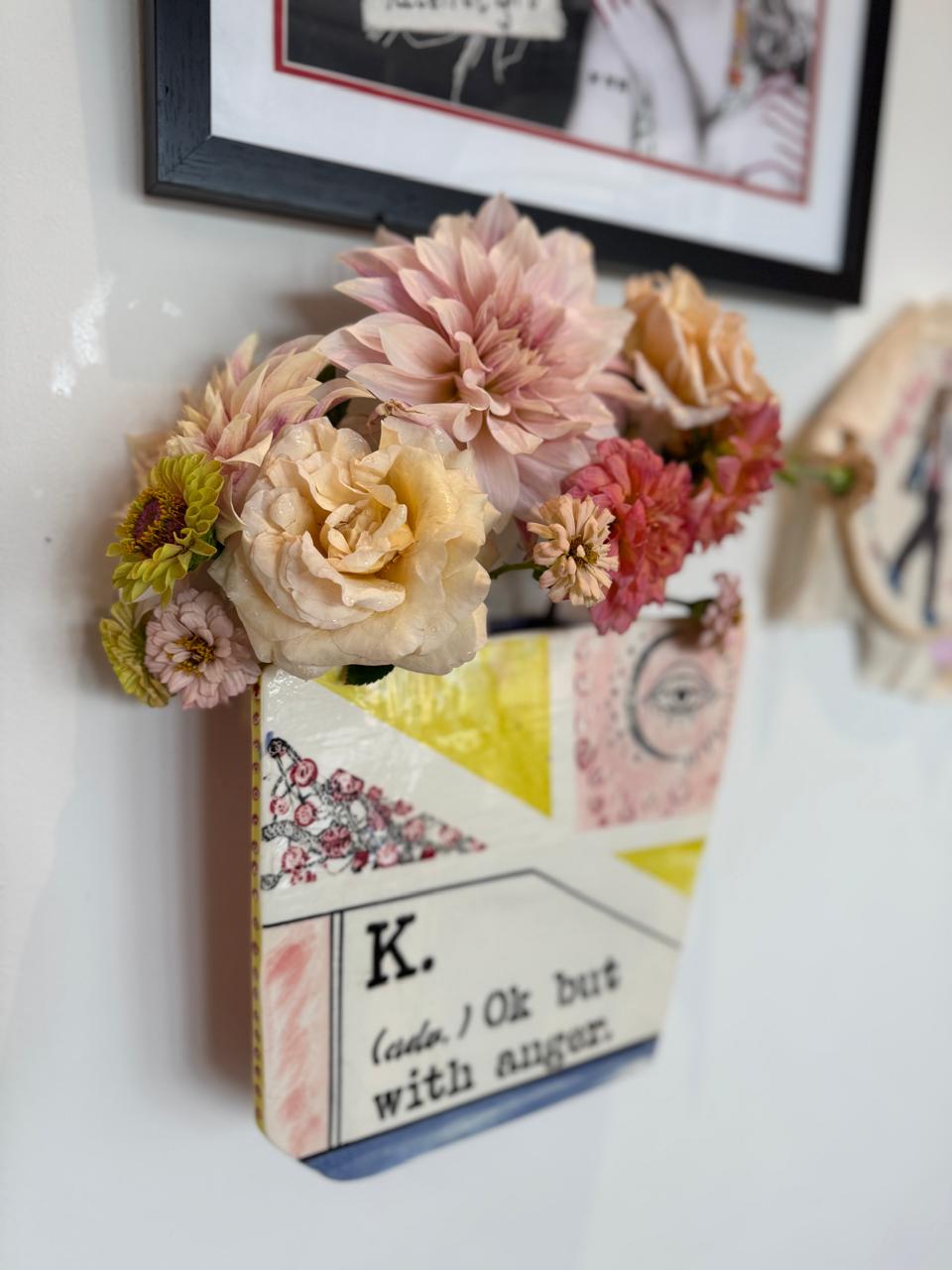 Karoo in the City wall vase with fresh flowers